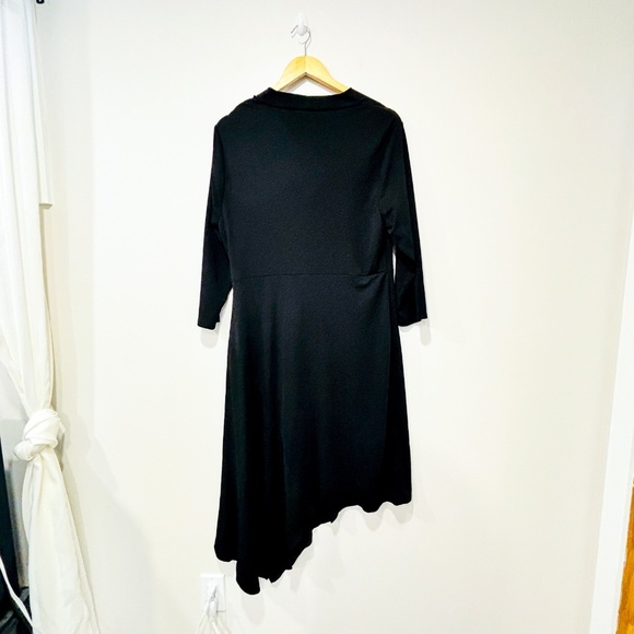 DONNA KARAN 3/4 Sleeve Scoop Neck Above The Knee Formal Hi-Lo Dress - Picture 9 of 9